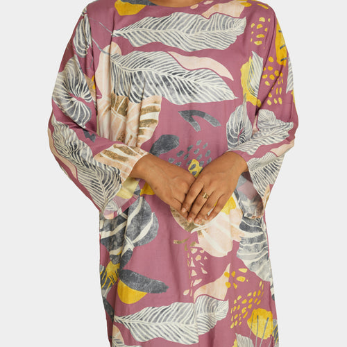 Premium Floral Print Two-Piece Set – Soft Rayon Fabric