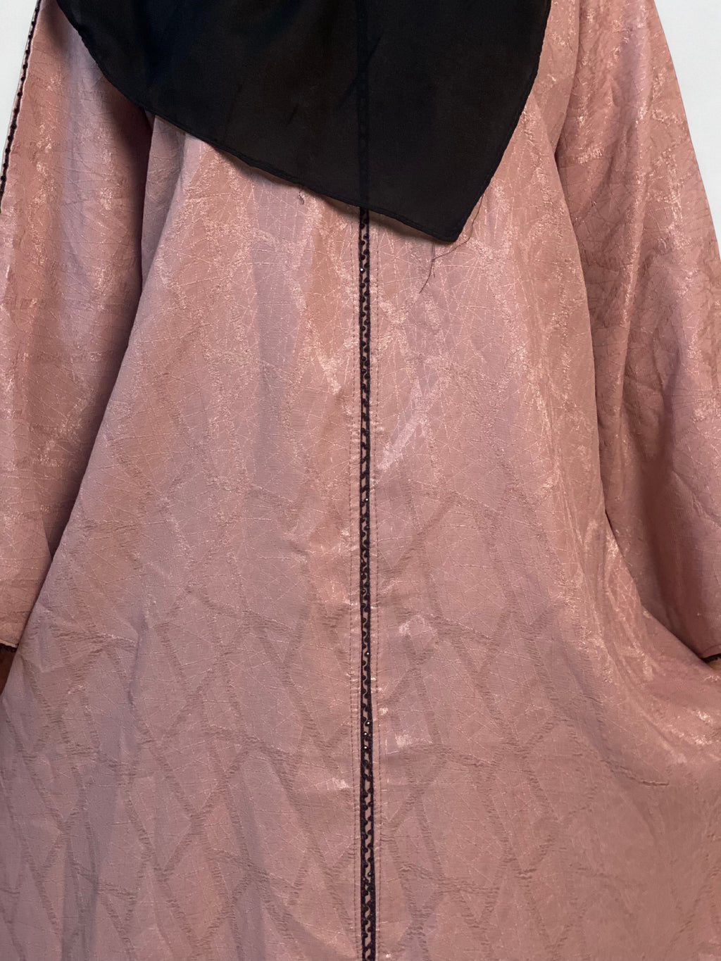 Lutfaz Premium Damask Fabric Royal Grace Borka - Pink