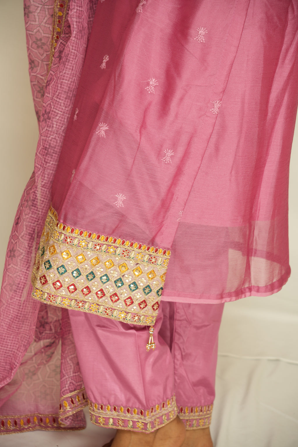 Royal Magenta Gotta Patti and Sequin Suit