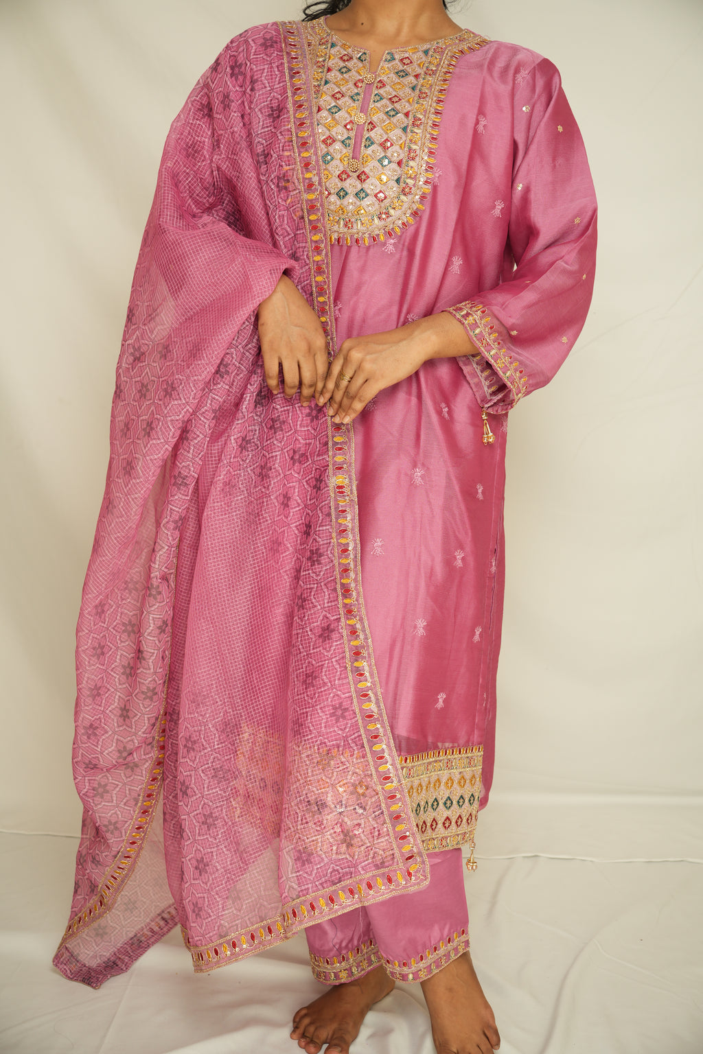 Royal Magenta Gotta Patti and Sequin Suit