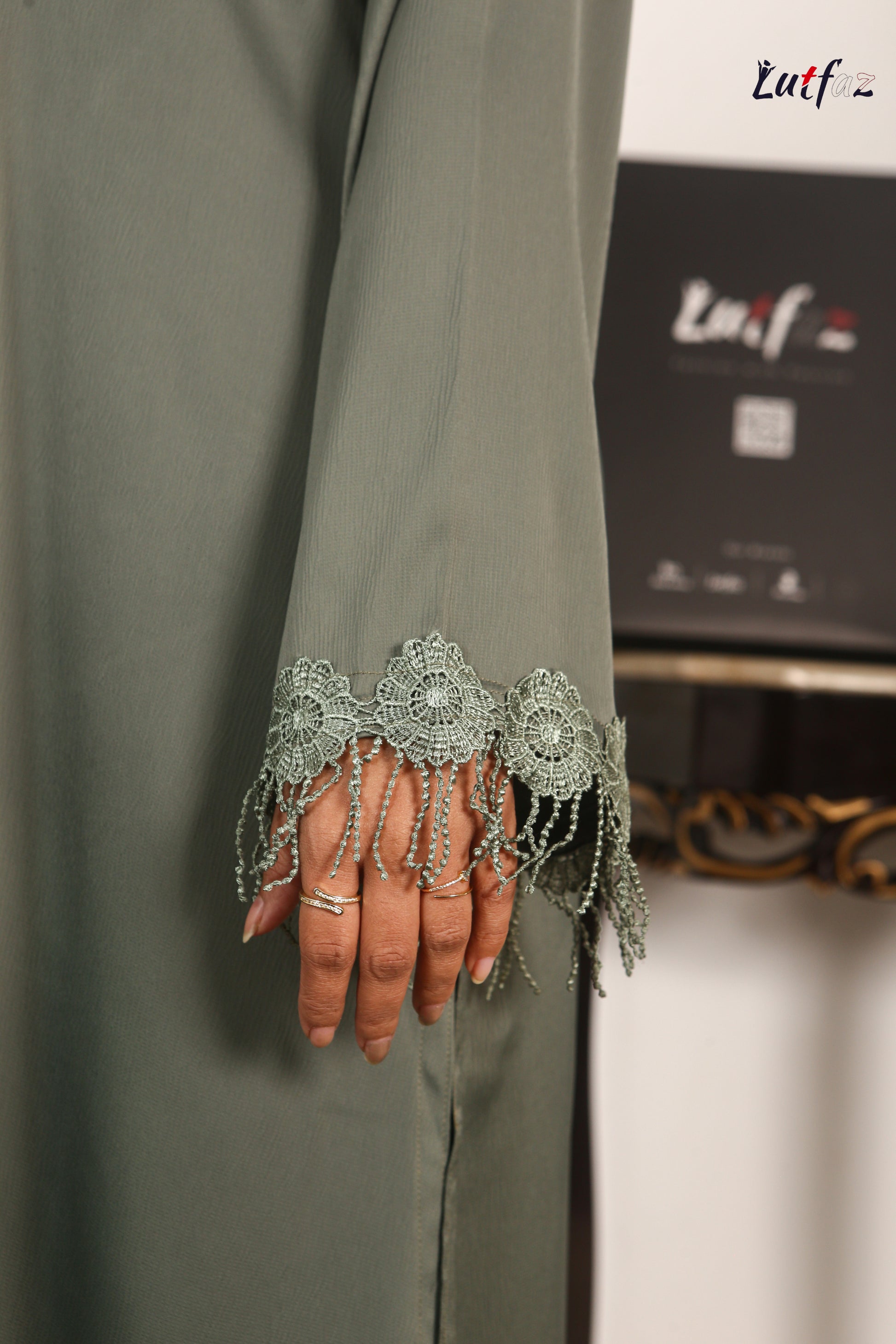 Lutfaz Soft Formals Sage Green Two-Piece