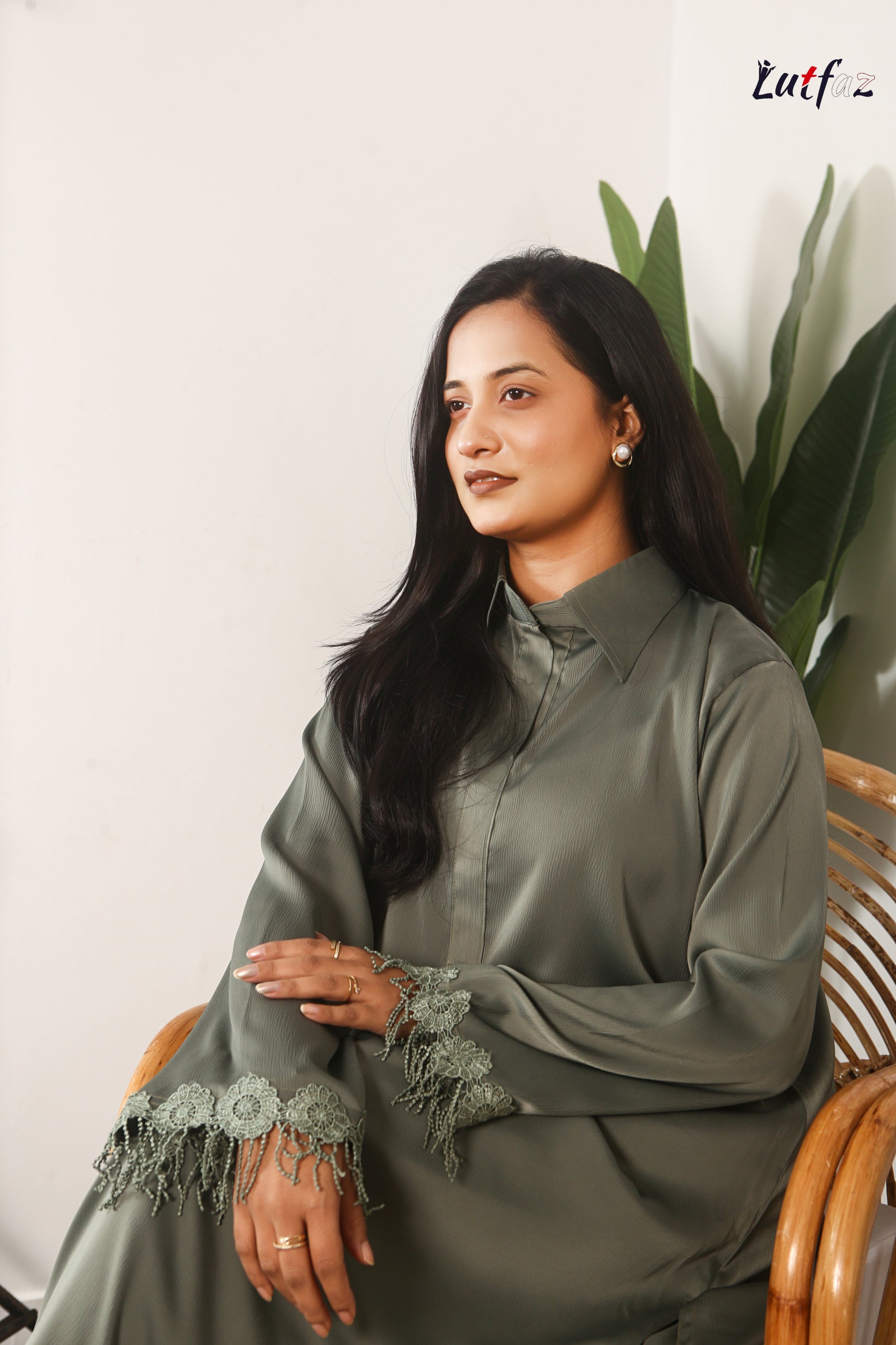 Lutfaz Soft Formals Sage Green Two-Piece