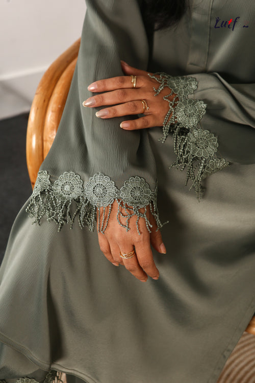 Lutfaz Soft Formals Sage Green Two-Piece