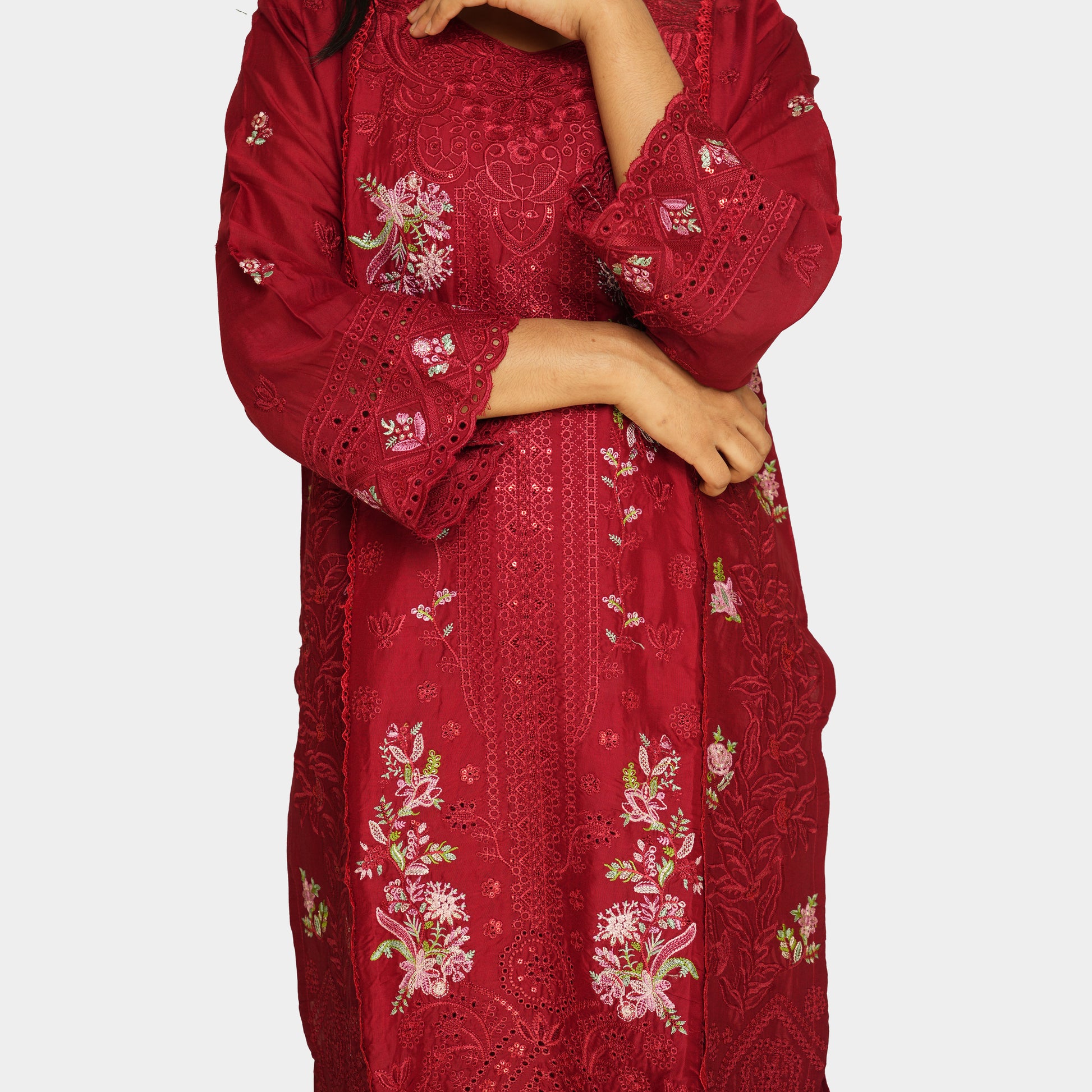 Regal Mauve Embroidered Lawn Suit