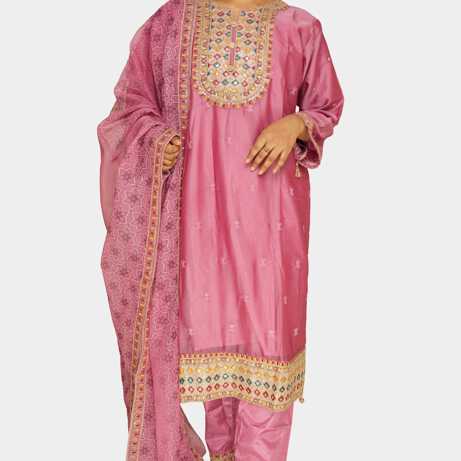 Royal Magenta Gotta Patti and Sequin Suit