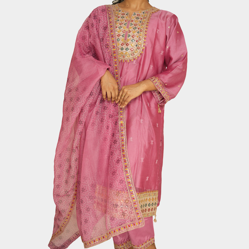 Royal Magenta Gotta Patti and Sequin Suit